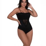 Body em renda e microfibra