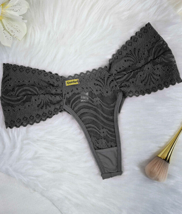 Calcinha Fio Duplo de Renda com Pala Larga Lateral – Mayte
