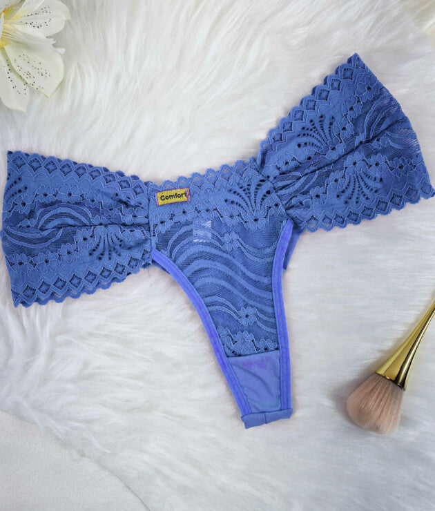 Calcinha Fio Duplo de Renda com Pala Larga Lateral – Mayte