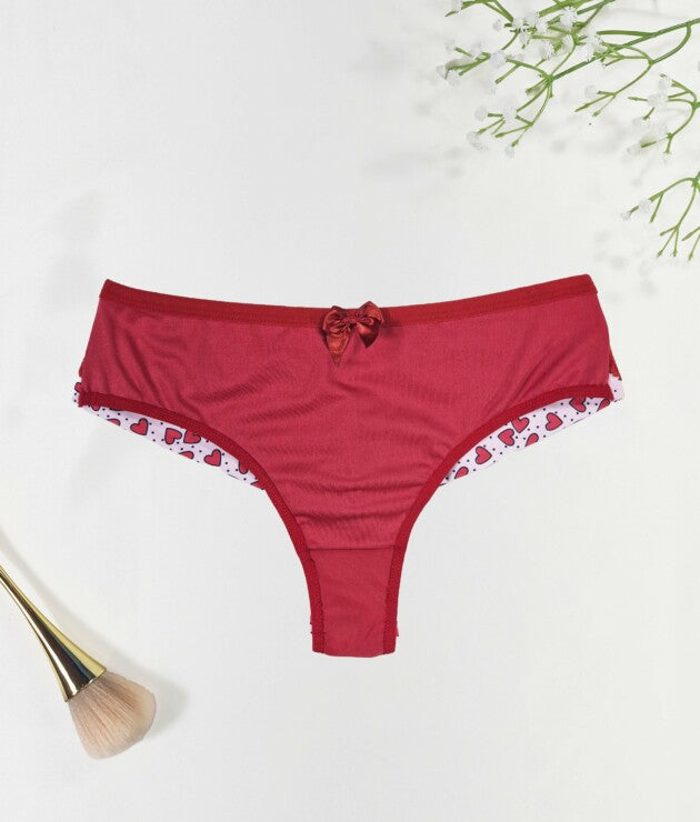 Calcinha Fio Duplo Estampado com Forro de Renda – Caren