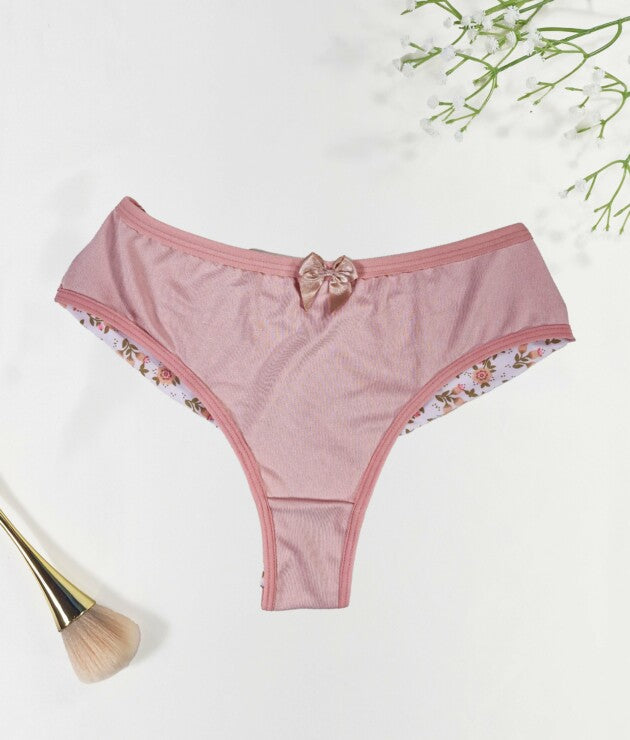 Calcinha Fio Duplo Estampado com Forro de Renda – Caren