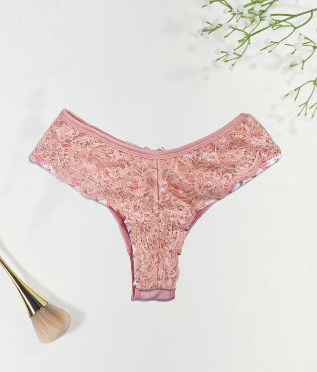Calcinha Fio Duplo Estampado com Forro de Renda – Caren