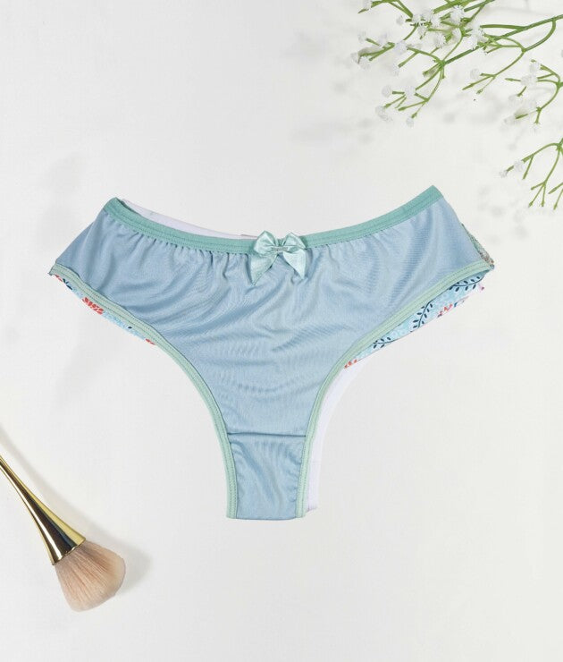 Calcinha Fio Duplo Estampado com Forro de Renda – Caren