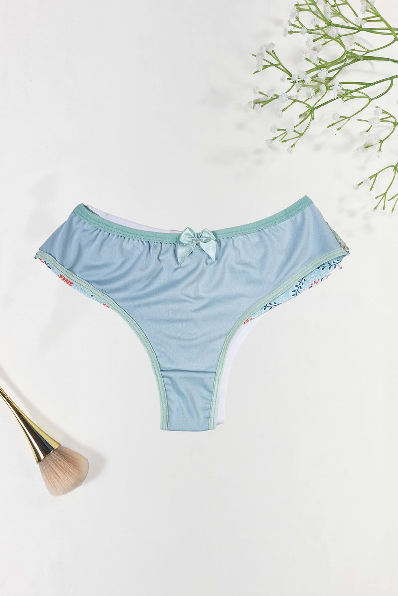 Calcinha Fio Duplo Estampado com Forro de Renda – Caren