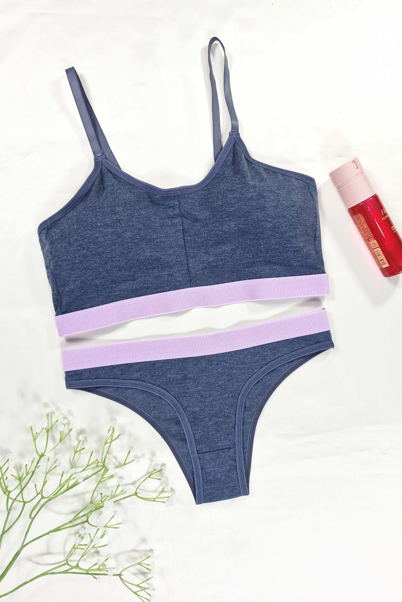 Conjunto Esportivo de Mescla com Bojo Removível – Thamires
