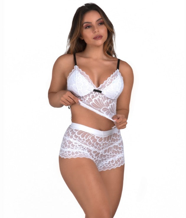 Short Doll sexy em renda – Suellen - Desejo Lingerie